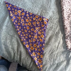 Floral Purple and Yellow Bandana